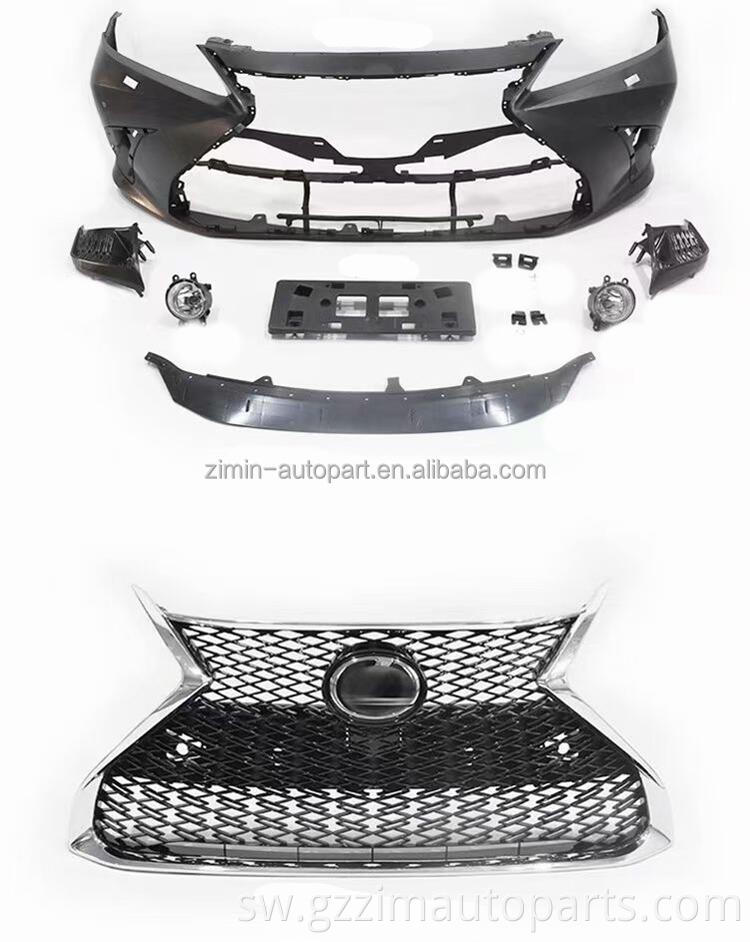 Car Body Kit Front Bumper Grill Fog lamp For LX ES 2006-2012 Upgrade TO 2020 ES Sport